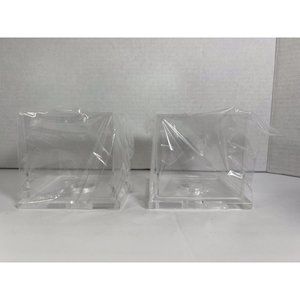 2 Pack UV Protected Acrylic Boxes for Display,Clear Display Case Baseball Cube